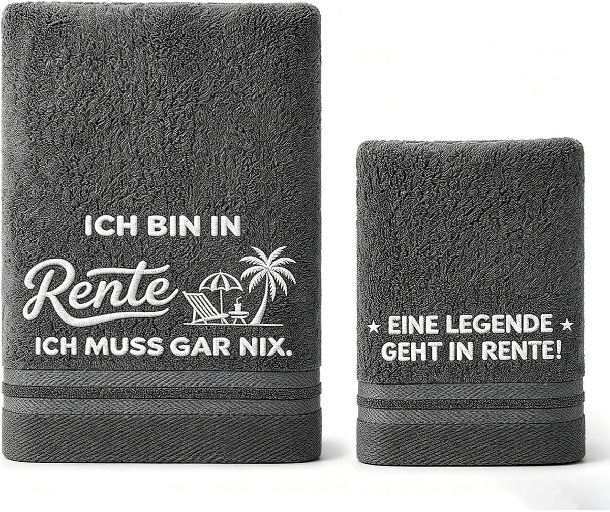 Set van 2 katoenen handdoeken voor volwassenen