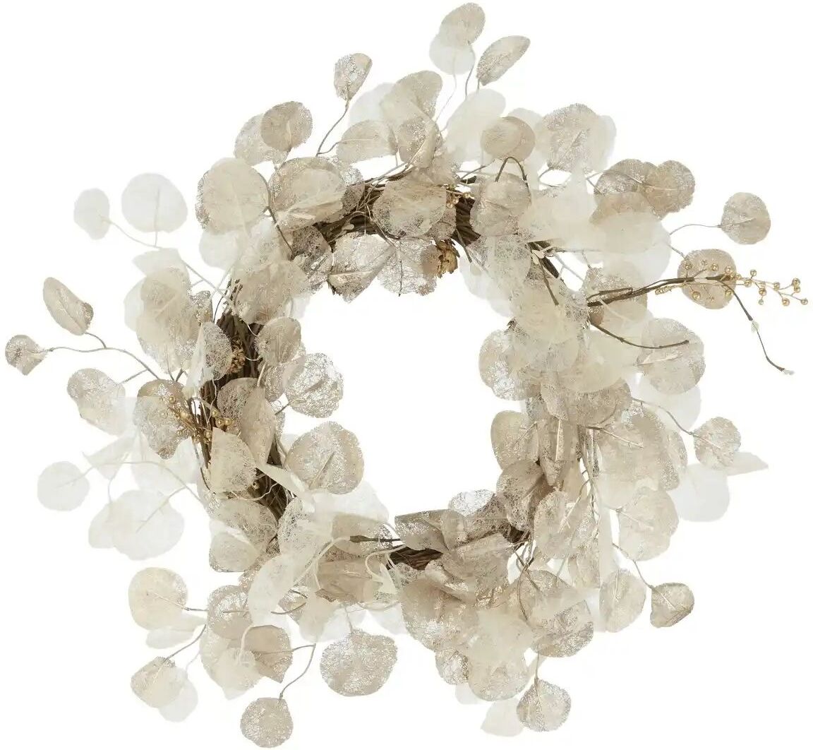 Höffner LED Kranz   ¦ weiß ¦ Rattan,Naturprodukte,Kunststoff Ø: 45