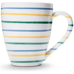 Gmundner Keramik, Tasse, Buntgeflammt, Frühstücksbecher Max 0,3 Liter (300 ml)