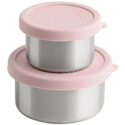Aya & Ida 2er Set Snack Container 100ml + 200ml Soft Rose, Lunchbox, Pink