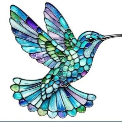 Inspire Essentials Colorful Hummingbird Wind Chime Acrylic Hanging Ornament For Window And Car Decor 4