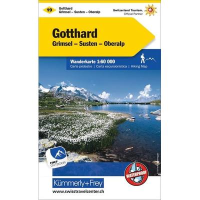 Kümmerly+Frey Wanderkarte 19 Gotthard 1:60.000, Sonstige von , Kümmerly+Frey, 978-3-259-02219-1