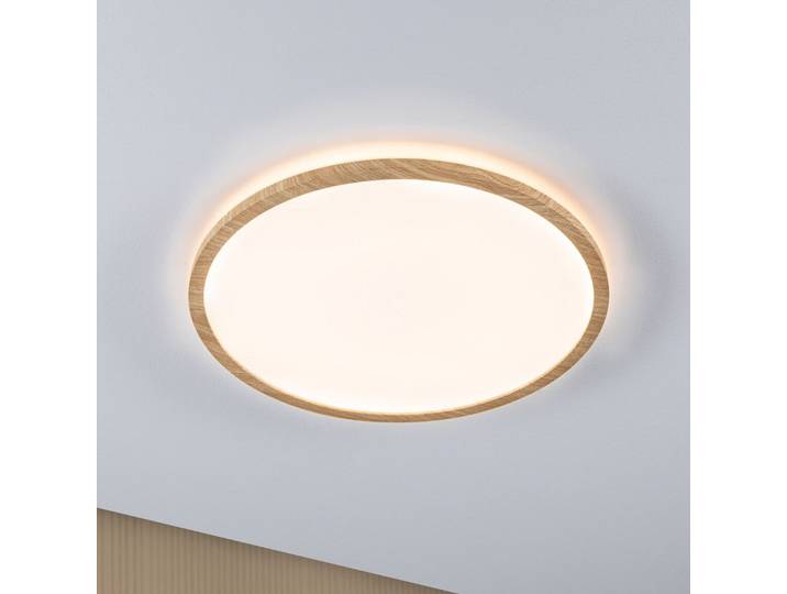 Atria Shine LED Deckenleuchte Ø42 IP44 3000K Wood - Paulmann - Badezimmer - Modern - Kunststoff - Einflammig