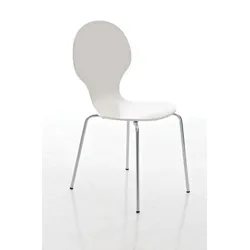 Décoshop26 - Stapelbarer moderner Ess-/Küchenstuhl aus weißem Holz 10_0000667
