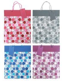 IH Casa Decor Gift Bags Glitter Assorted X-Large - Set of 12