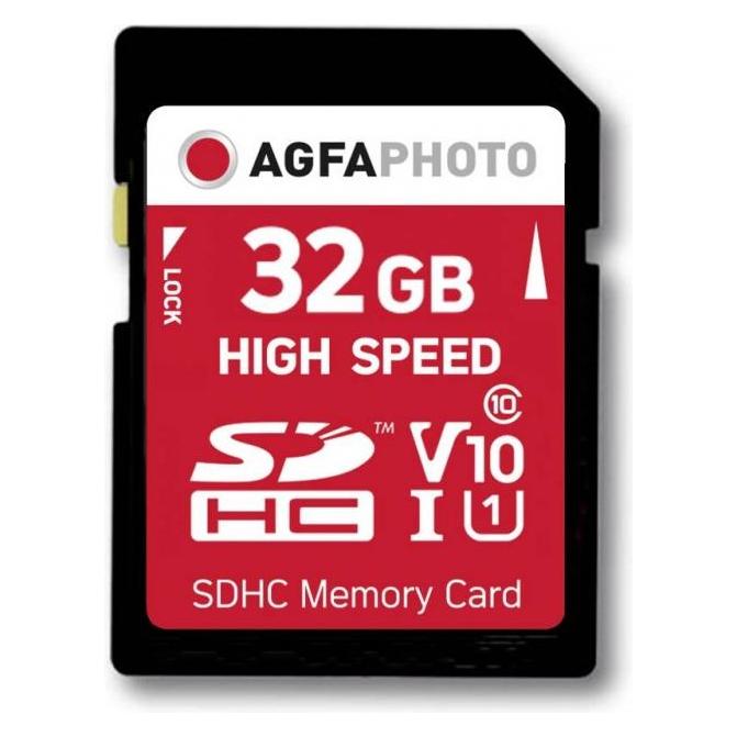 Agfaphoto SDHC Karte (32 GB, SDHC, U1, UHS-I) (10427)