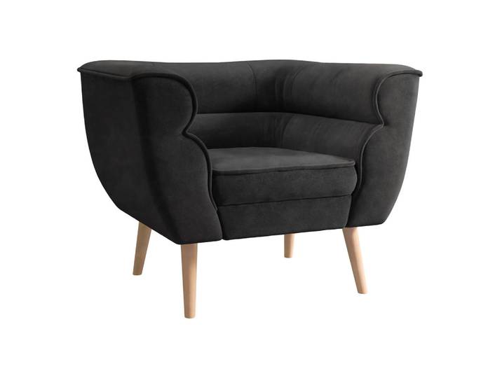 Mirjan24 Sessel Bal 1, Dunkelgrau, Holz, Kiefer, Rechteckig, 82x75x74 cm, Wohnzimmer, Sessel, Polstersessel