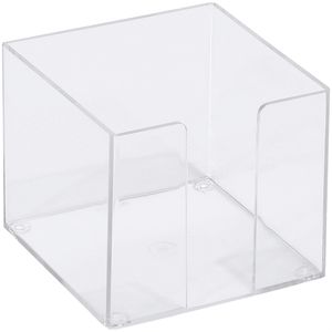 Böttcher-AG Zettelbox glasklar, 10,5 x 10,5 cm, ungefüllt, aus Kunststoff