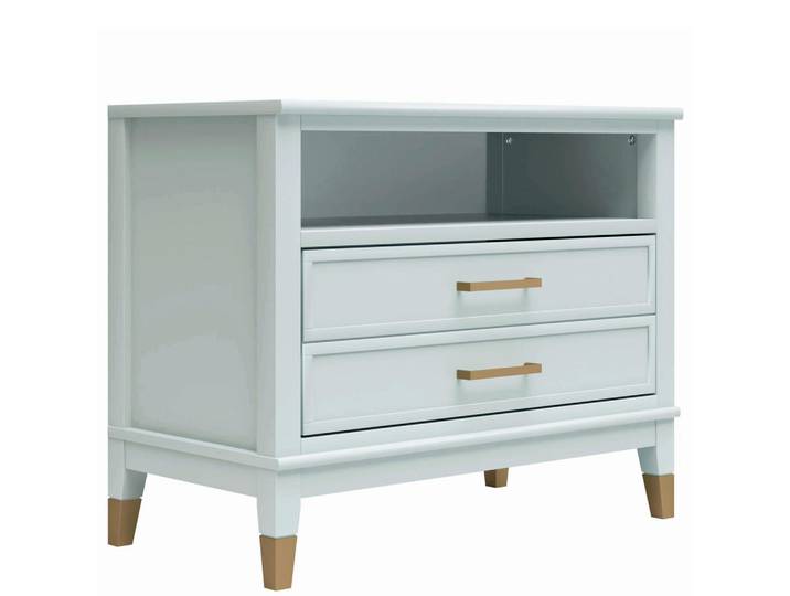 Mid.you Nachttisch Westerleigh, Grün, Metall, 1 Schublade(n) Schubladen, eckig, 76x61x40 cm, gastro- und objekttauglich, Schlafzimmer, Nachttische
