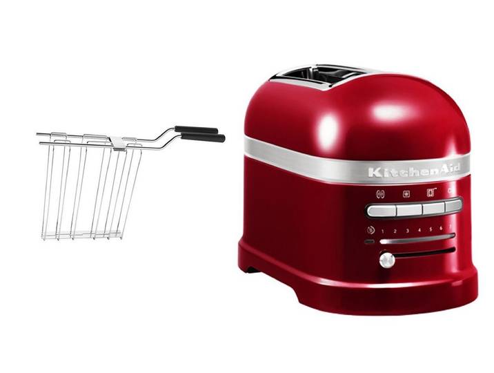 KitchenAid Toaster Artisan 5KMT2204ECA Liebesapfel Rot, 2 kurze Schlitze, für 2 Scheiben, 1250 W, mit Sandwichzange