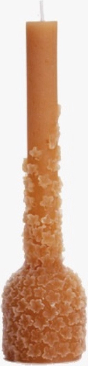 Rustik Lys Bloom Sculpture Figuurkaars - Caramel/Oranje