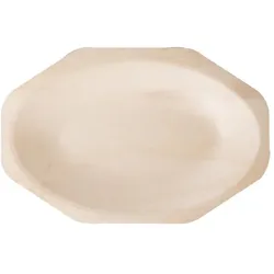 MONOUSO - Tablett aus Holz Achteckig 20x13x2,5cm (20 Stück)