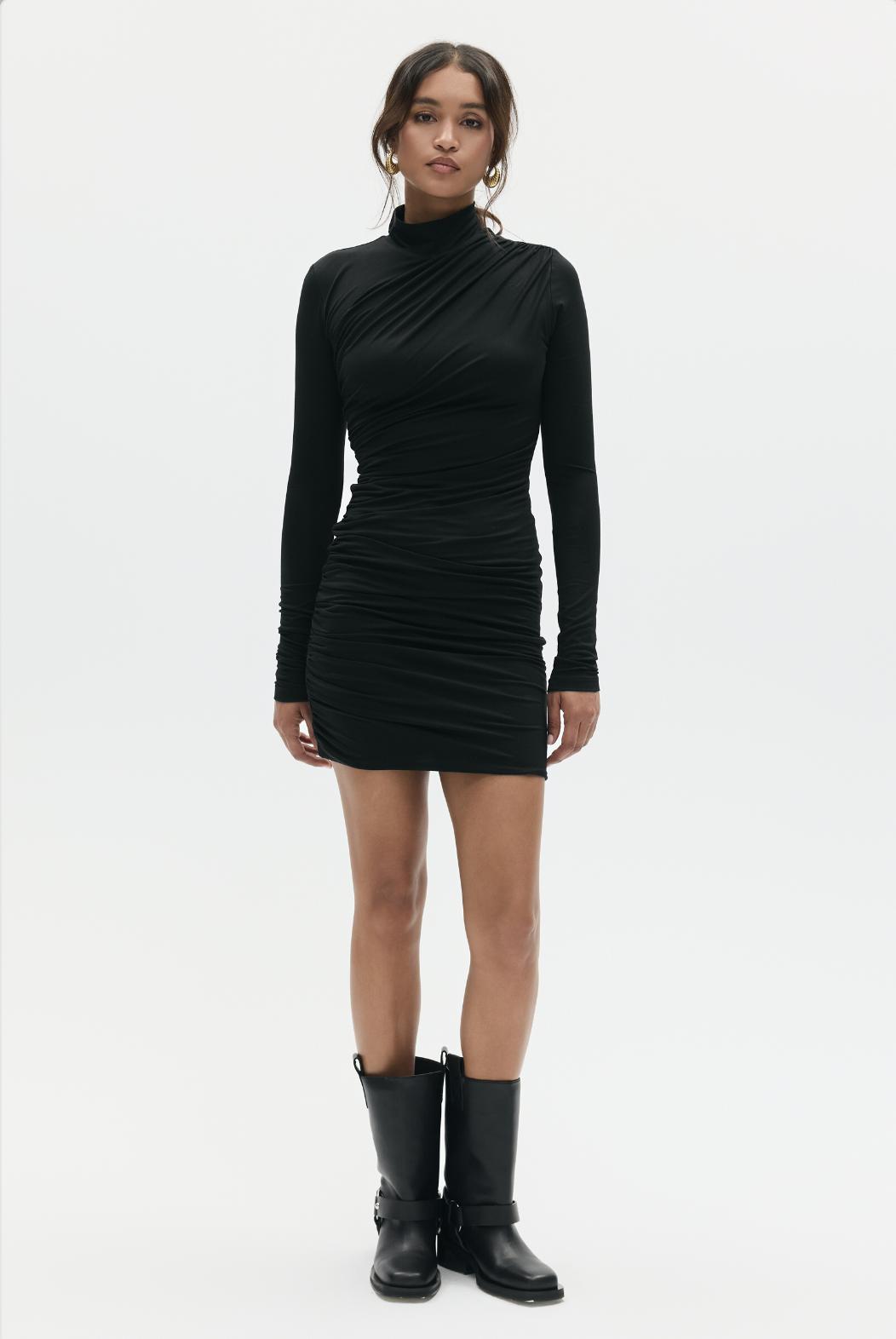 BENU Schwarzes Rollkragenkleid