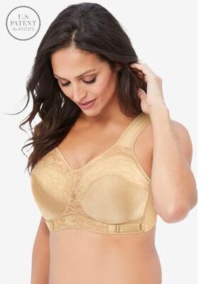 Plus Size Women's Exclusive Patented Custom Fit Wireless Bra by Comfort Choice in Nude (Size 40 DD)