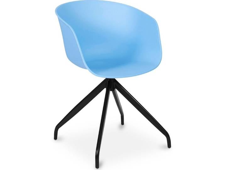 Chaise de bureau design avec accoudoirs Bleu