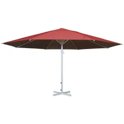 Décoshop26 - Sonnenschirm für Restaurants Ø 5 m weiße Polyester-/Aluminiumstange 28 kg rot ohne Ständer 04_0003858 04_0003858