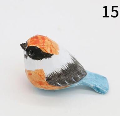 Uplift Treasures Handmade Wooden Bird Figurine Cute Carved Mini Decor 15