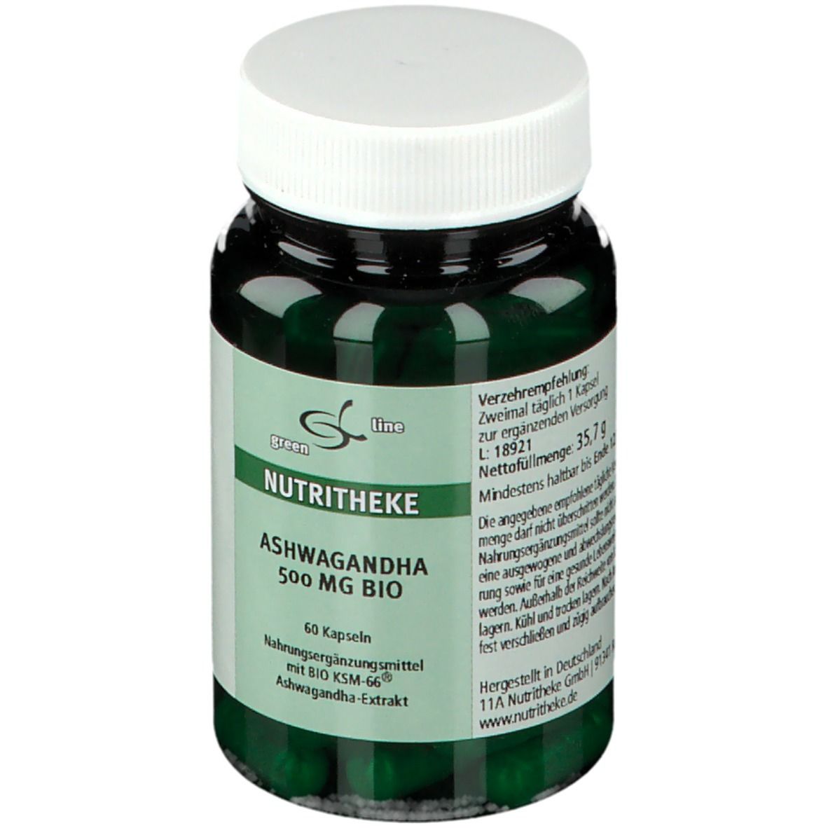 Ashwagandha 500 mg Bio Kapseln 60 St