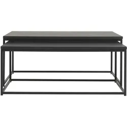 2x BYYU, Couchtisch + Beistelltisch, Clipp (60 x 100 x 42 cm)