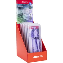 Aristo TopLine Zirkel Display Art Series 6 2x55818, 1x55819,55822,55815,55816, Zirkel, Rot