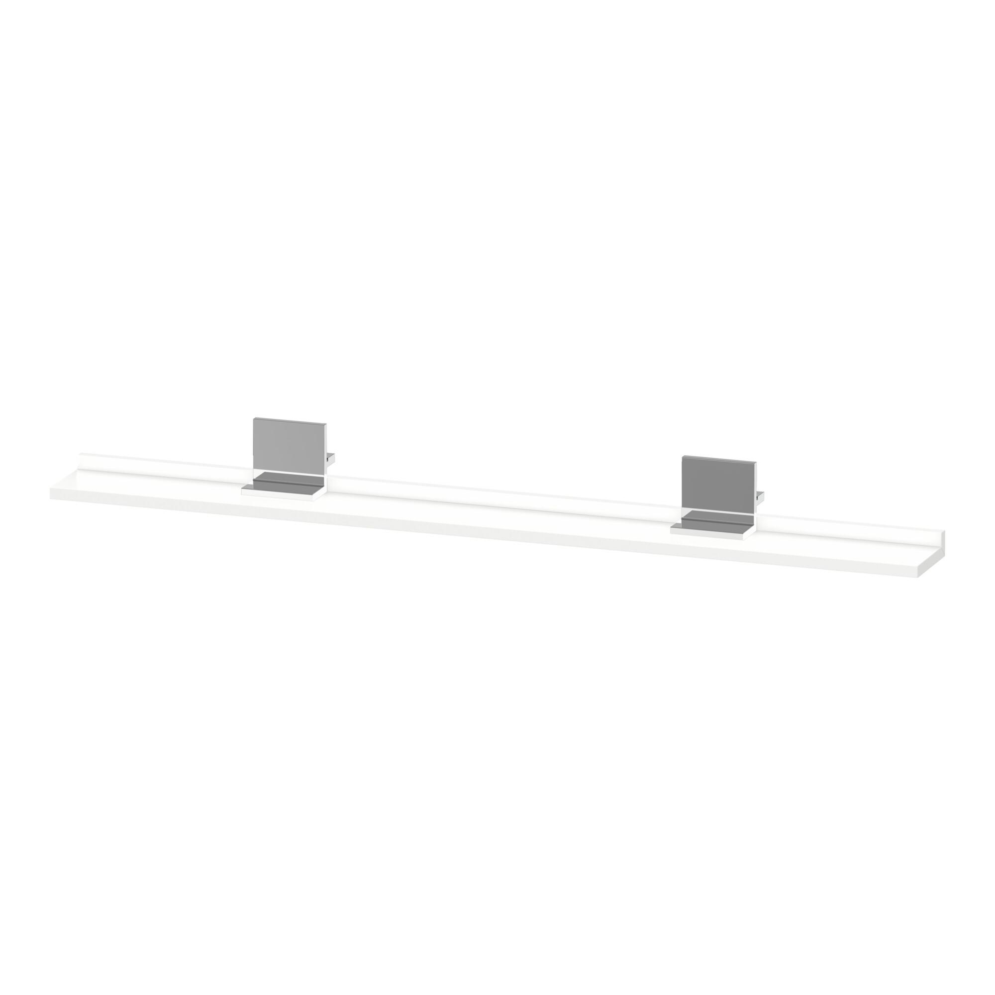 Duravit Spiegel-Ablage Sivida 125x65x3,6mm, Weiß Matt, montiert, chrom (SV7434010180000)