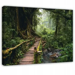 LEINWANDBILD Wald Bäume Grün 120x80 cm