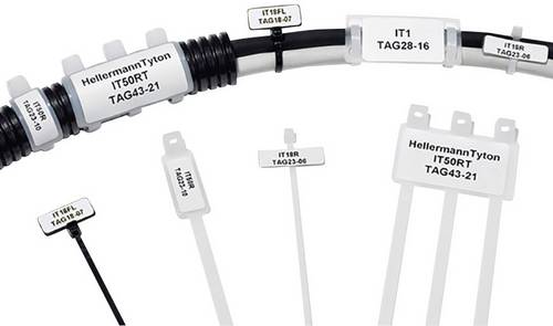 HellermannTyton 596-12261 TAG43-41TD1-892-WH-892-WH Etikett für Laserbedruckung