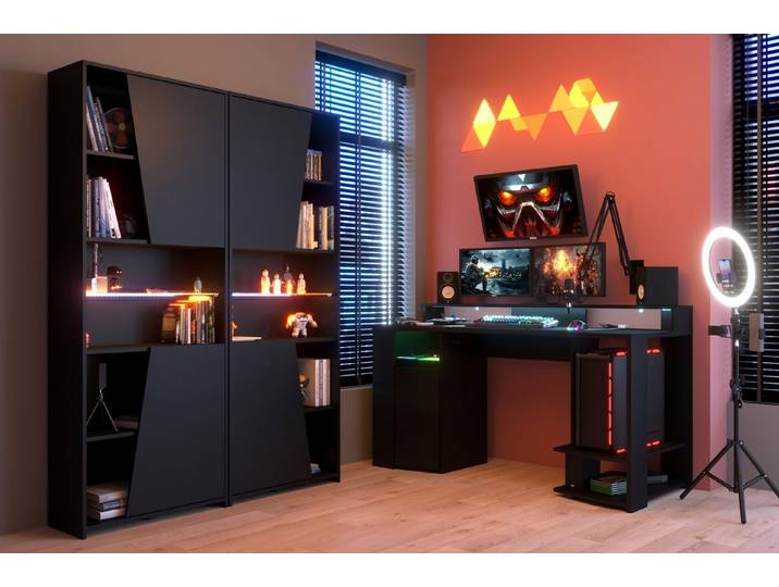 Parisot Jugendzimmer-Set Gaming 1, in 32 - Schwarz