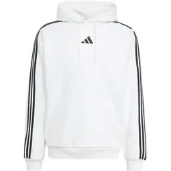 adidas Essentials Three Stripes Fleece Hoodie Herren - white/blac