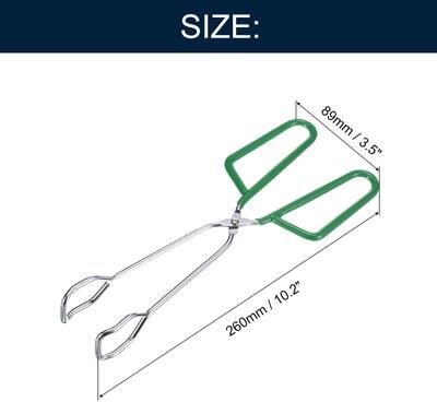 Unique "Cooking Scissor Tongs, 10"" Kitchen Tongs with Comfort Grip Handle 2Pcs"