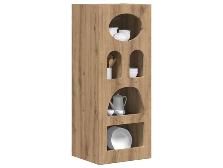 KTHLBRH Sideboard ELST Eiche Handwerk 40 x 35 x 100,5 cm Technisches Holzregal, minimalistisches Design, für Esszimmer oder Wohnzimmer