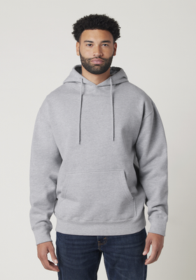Cotton Heritage M2650 Heavyweight Hoodie in Heather size Medium   Cotton/Polyester Blend