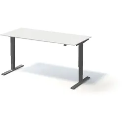 Varia Schreibtisch Single | B 2000 | Gestell Schwarz | Platte Weiß - 333 schwarz