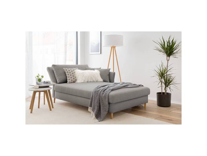 Recamiere Hillarys II Grau/Grau Webstoff 101cm Ausrichtung links Skandi