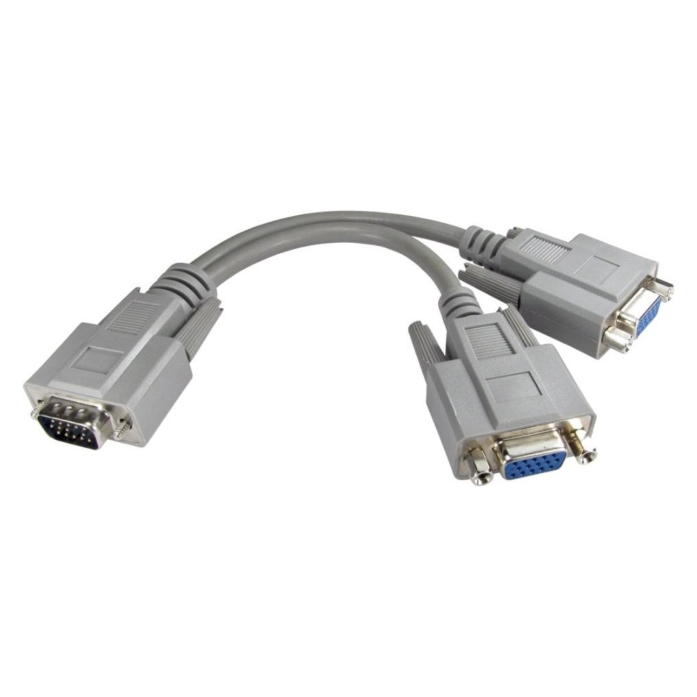 Cables Direct CDL 1.8m SVGA 1x M to 2x F Split (1.80 m) (EX-088/1.8)