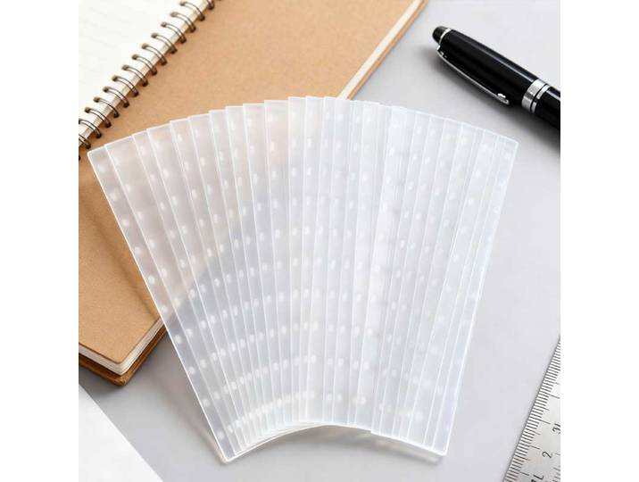 100 pièces 10 trous PVC bandes de reliure peigne Machine à relier fournisseurs de reliure 3-10mm 20-80 feuilles A4 peigne classeurs en plastique pour le bureau