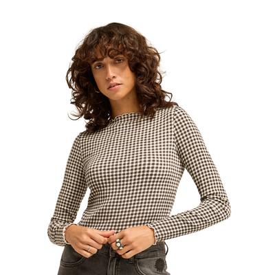 Ripptanktop BILLABONG "Way Out Checks", Damen, Gr. M, schwarz, Obermaterial: 98% Polyester, 2% Elasthan., Tops