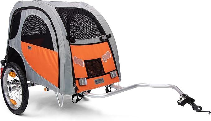 M, Grauer Aluminiumanhänger mit Federung für Hundebesitzer, Outdoor-Enthusiasten mit mittelgroßen bis großen Hunden