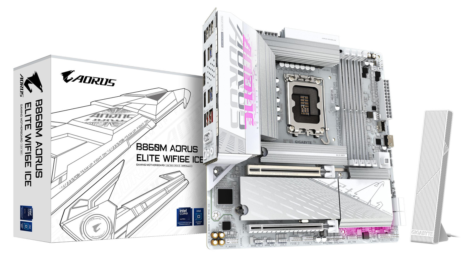 GIGABYTE B860M AORUS ELITE WF6E ICE Motherboard