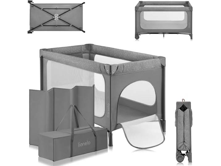 Lionelo Jasmin Easy Fold Reisebett für Kinder bis zu 15 kg