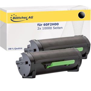kompatibel für Lexmark 60F2H00 Doppelpack 2x 10000 Seiten schwarz, 2 Stück