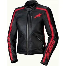 Alpinestars Stella Dyno, Lederjacke Damen - Schwarz/Rot - M