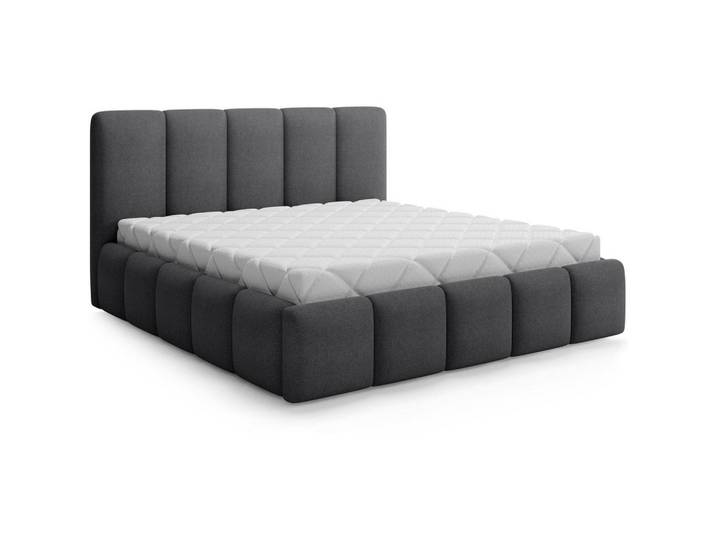 Petits-meubles Boxbett 160/200 Klaus Grau, Holz, 160x200 cm, Schlafzimmer, Bett, Boxspringbetten