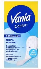 Vania Confort Protège-Slips Normal Fresh 28 Protège-Lingeries - Boîte 28 Protège-Slips