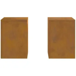 vidaXL Pflanzenständer 2 pcs Rostig 24 x 24 x 35 cm Wetterfeststahl