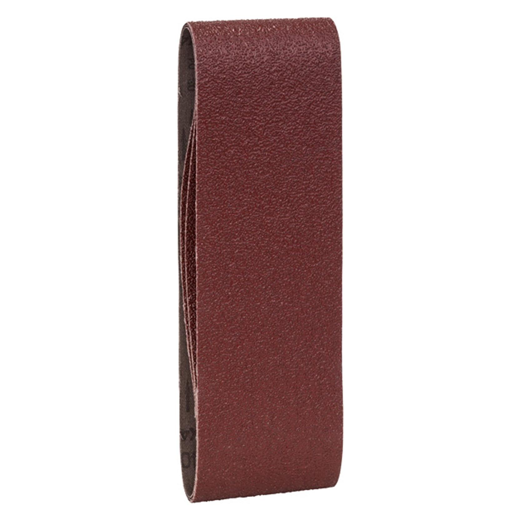 Bosch Zubehör 3tlg. Schleifband-Set für Bandschleifer, rote Qualität K = 40 (40) (2609256210)