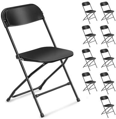 Plastic Folding Party Conversation Exhibition Dining Chair Set (Set of 10)