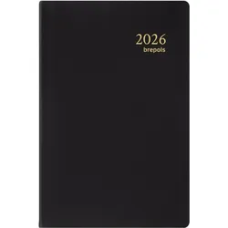 Brepols, Agenda, Delta 834 Seta 2022 8342120 schwarz, 1W/2S, 8,5x12,5cm (A6, 1 Woche / 2 Seiten)