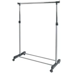 Rollgarderobe in Grau Schwarz höhenverstellbar