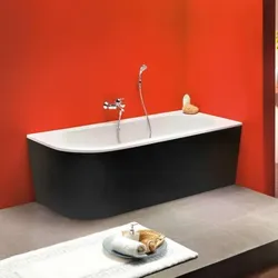 Ottofond Badewanne Modena Corner schwarz weiß links 178.. - Badewanne